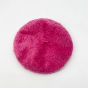 Kangol Girl's pink fuzzy beret